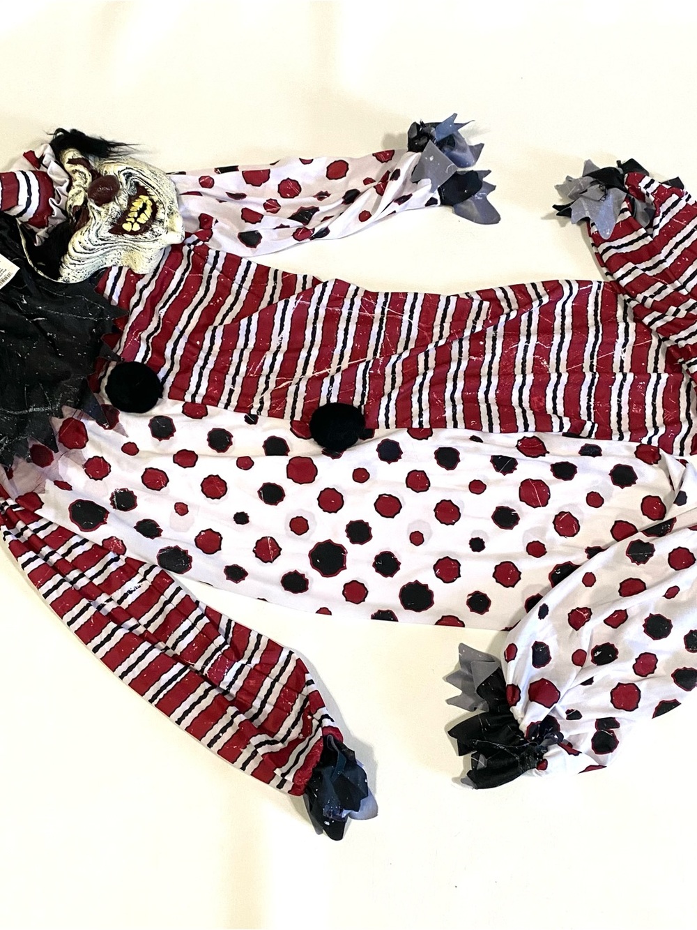 Adult Large Creepy Clown Halloween Costume with mask